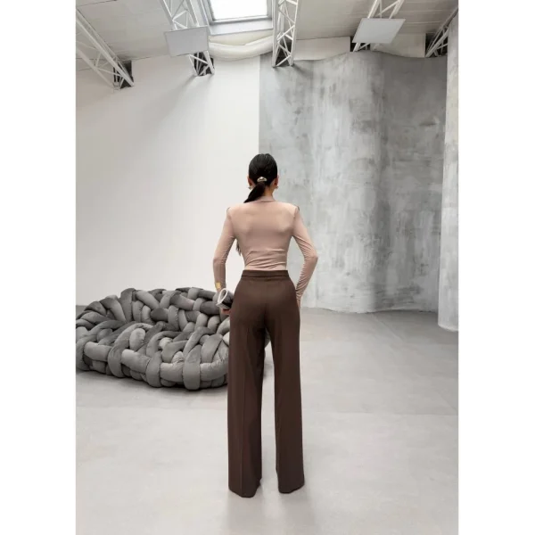 Yüksek Bel Straight Fit Palazzo Pantolon