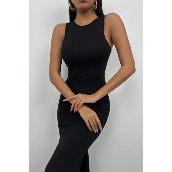 Yüzücü Yaka por Elbise