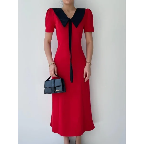 Zerra Yaka Kurdale Detay Elbise