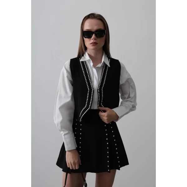 Zımbalı Yelek  iyah