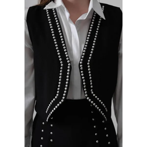 Zımbalı Yelek  iyah