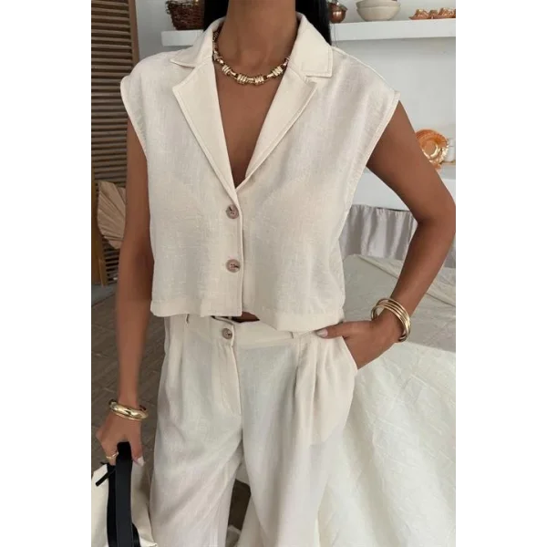 Zoe Crop Yelek Takım 9744-08