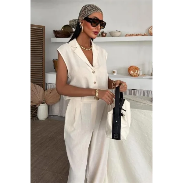 Zoe Crop Yelek Takım 9744-08