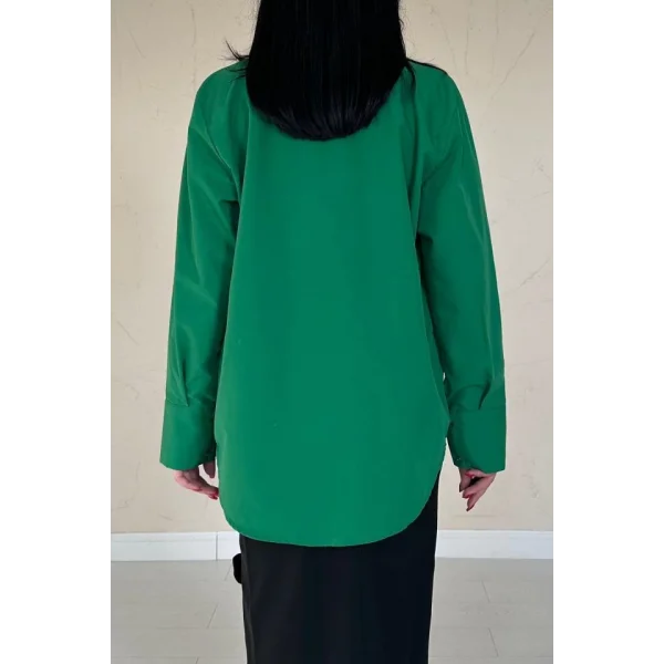 Zümrüt Poplin Gömlek