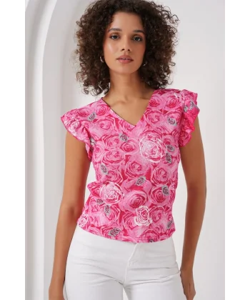 0430 Örme Bluz  Pembe