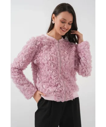 0719 Güllü Ceket  Pembe