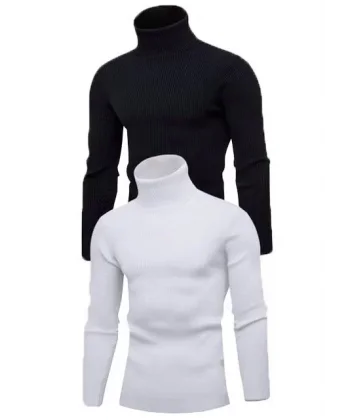 2 Adet Unisex Kaşkorse Boğazlı Full Likralı Fitilli Body Kazak