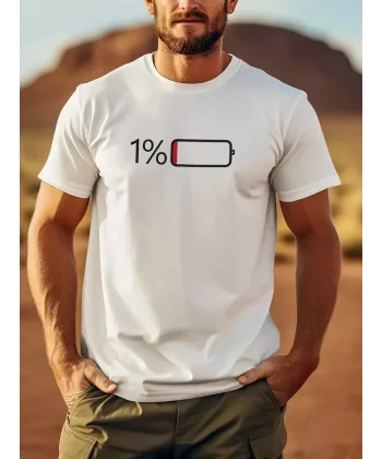 20/1 Penye Compack Sarj %1 Baskılı Oversize Bisiklet Yaka Kısa Kol Yazlık T-shirt - Beyaz