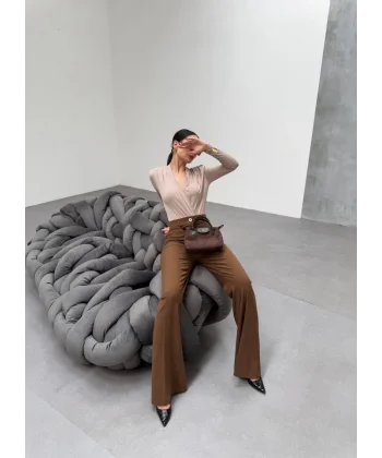 230 Gr Poly Viscose Full Lycra İspanyol Paça Pantolon