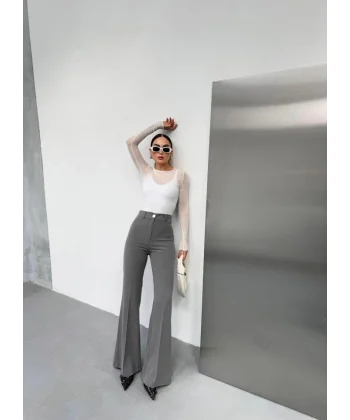 230 Gr Poly Viscose Full Lycra İspanyol Paça Pantolon