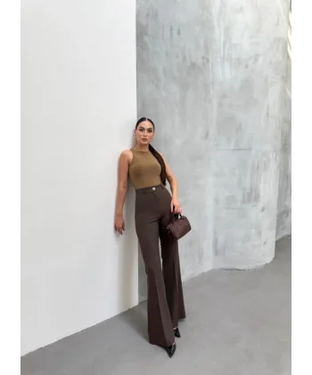 230 Gr Poly Viscose Full Lycra İspanyol Paça Pantolon