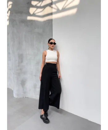 230 Gr Poly Viscose Full Lycra Metal Toka Aksesuarli Pantolon