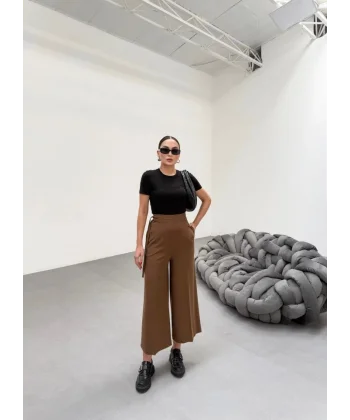 230 Gr Poly Viscose Full Lycra Metal Toka Aksesuarli Pantolon