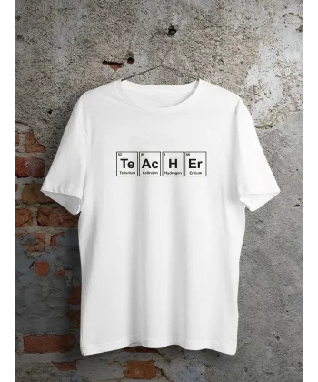 24 Kasım Öğretmenler Günü Baskılı Özel T-shirt - Beyaz