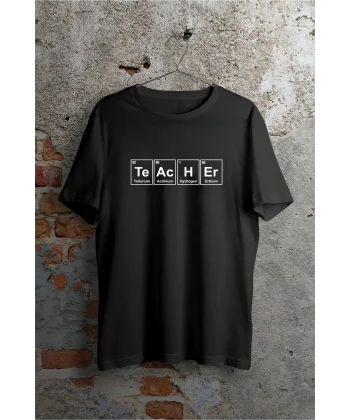 24 Kasım Öğretmenler Günü Baskılı Özel T-shirt - Siyah