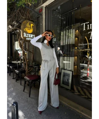 330 Gr Poly Viscose Astarli Suit Takim