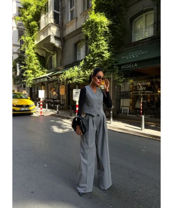 330 Gr Poly Viscose Astarli Suit Takim