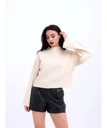 3628 KOL GENİŞ KAZAK-KREM