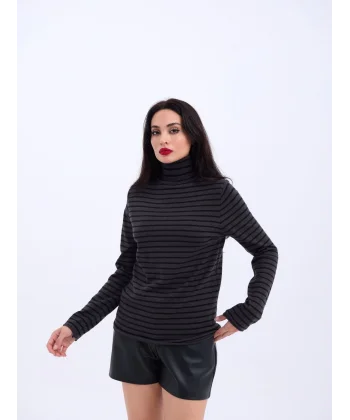 4213 TRİKO ÇİZGİLİ BALIKÇI SALAŞ-ANTRASİT-SİYAH