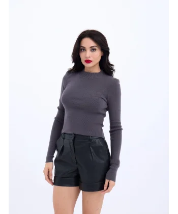 42201 TRİKO BASİC KAZAK-ANTRASİT