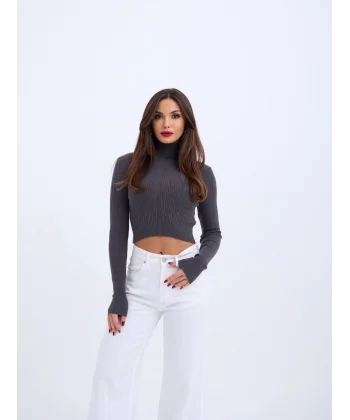 42231 TRİKO BALIKÇI KAZAK-ANTRASİT