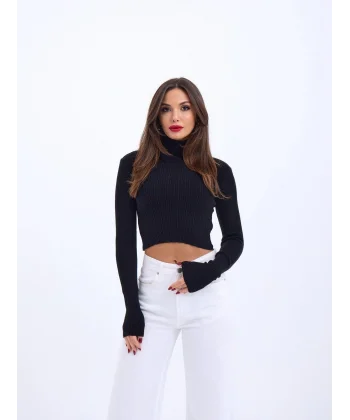 42231 TRİKO BALIKÇI KAZAK-SİYAH