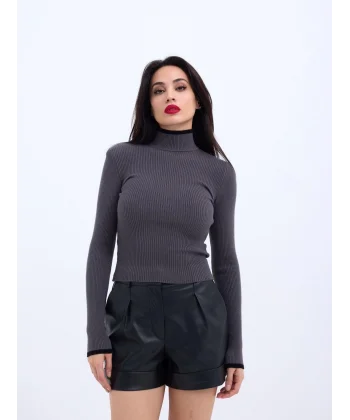 42251 TRİKO BALIKÇI FİTİLLİ KAZAK-ANTRASİT-SİYAH