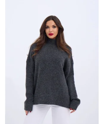 43081 TRİKO YARIM BALIKÇI SALAŞ KAZAK-ANTRASİT