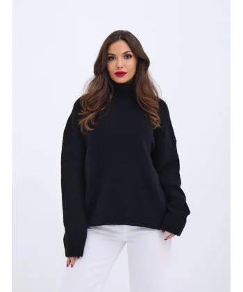 43081 TRİKO YARIM BALIKÇI SALAŞ KAZAK-SİYAH