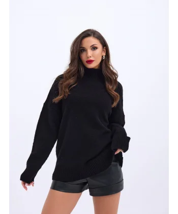 43141 TRİKO YARIM BALIKÇI SALAŞ KAZAK-SİYAH