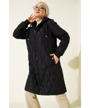 5130 Salaş Şişme Mont  Siyah