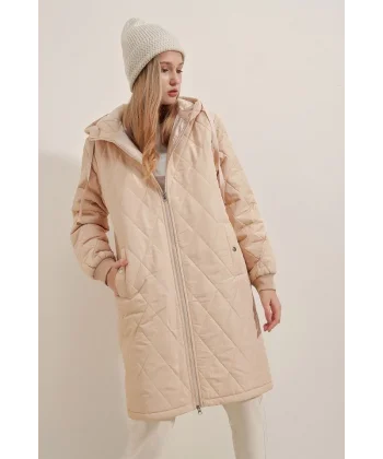 5130 Salaş Şişme Mont  Vizon