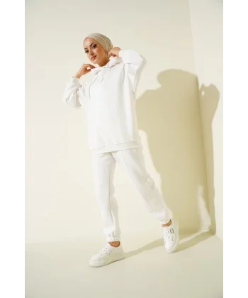 55434 Oversize Eşofman Takımı - Beyaz