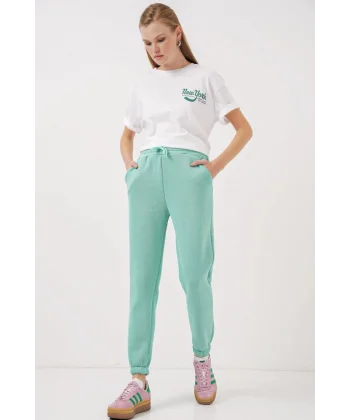 55450 Üç İplik Eşofman Altı  Mint