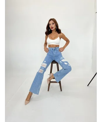 5747 KOT PANTOLON-MAVİ