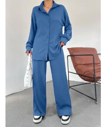 5858 Örme İkili Takım - İndigo