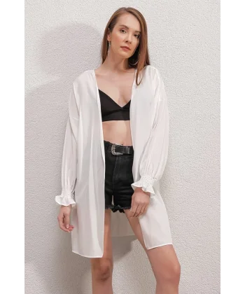 5882 SalaşKimono - Beyaz