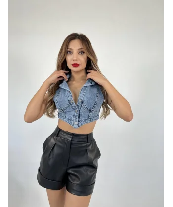 6244 KOT YELEK-MAVİ