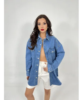 6599 KOT GÖMLEK-MAVİ