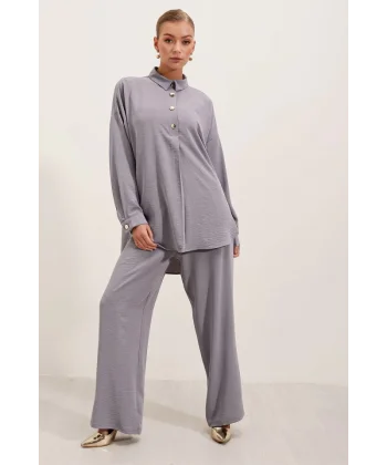 6631 Oversize Alt-Üst Takım - Gri