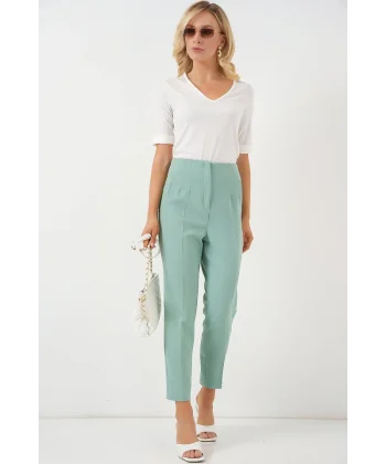 6650 Yüksek Bel Kumaş Pantolon - Mint