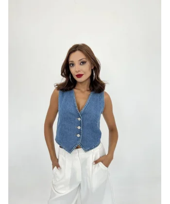 6887 KOT YELEK-MAVİ