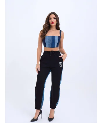 6890 KOT CROP-MAVİ