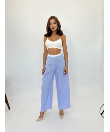 7109 PANTOONAVİ BEYAZ ÇİZGİİ