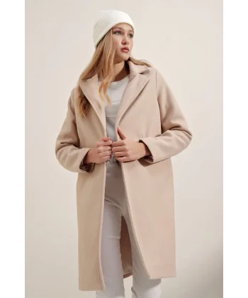 9085 Kaşe Kaban - Bej