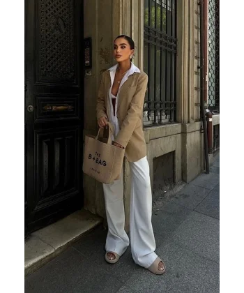 Agnes Blazer Keten Ceket  6105