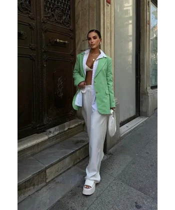 Agnes Blazer Keten Ceket  6105