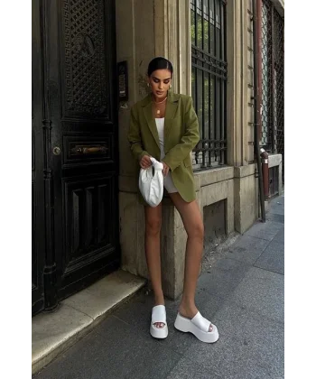 Agnes Blazer Keten Ceket  6105