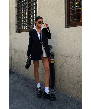 Agnes Blazer Keten Ceket  6105