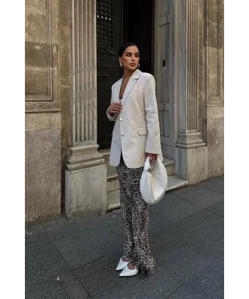 Agnes Blazer Keten Ceket  6105